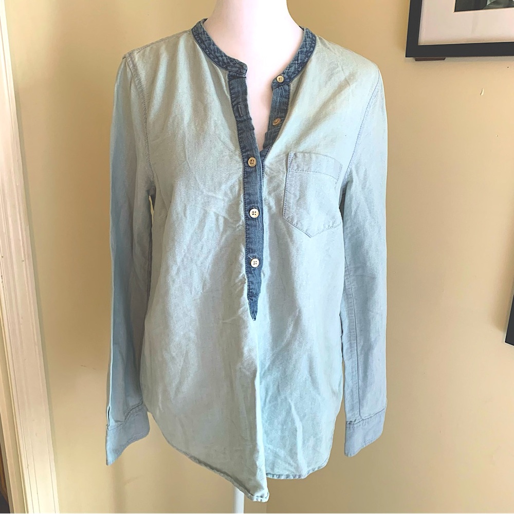 J Crew Chambray Shirt Sz 6 💙